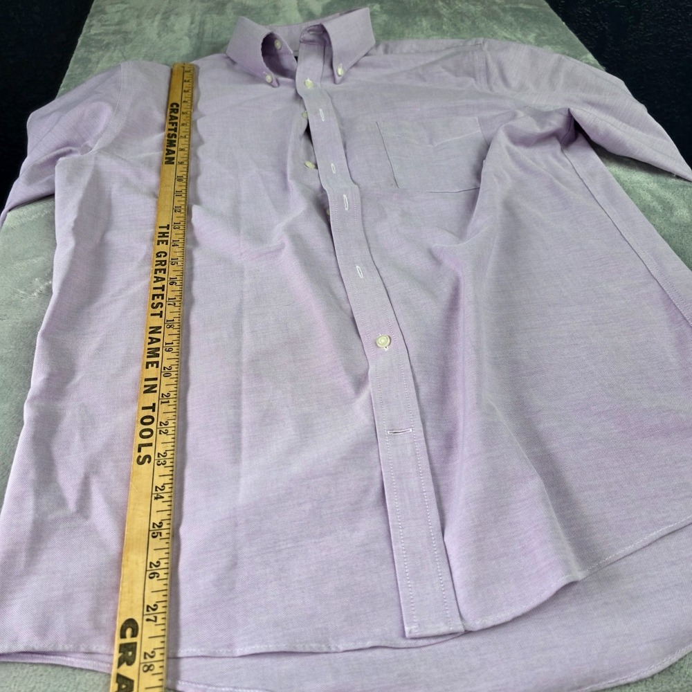 STAFFORD Lavender Long Sl "Oxford" Dress Shirt Men's Size 16 (34/35) - Picture 4 of 5